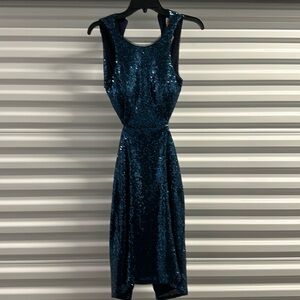 Gently used electric shimmery blue party dress